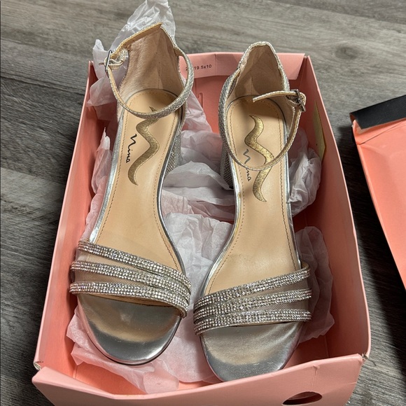 Silver Strappy Heels - Picture 5 of 5